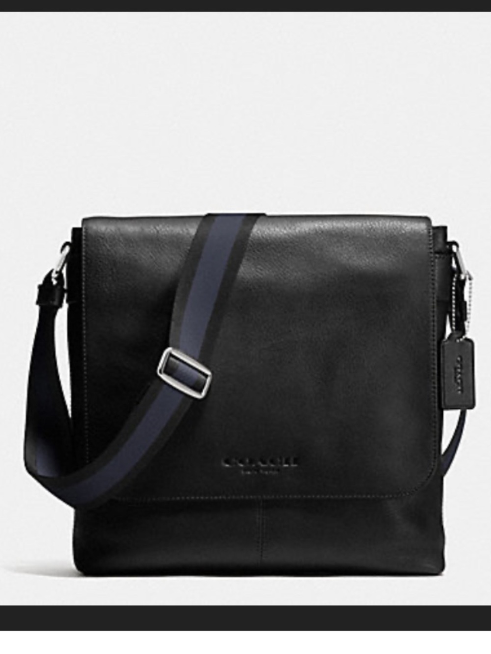 Coach F72108 Sullivan Messenger Sport Calf Leather Black Crossbody w/ Hangtag